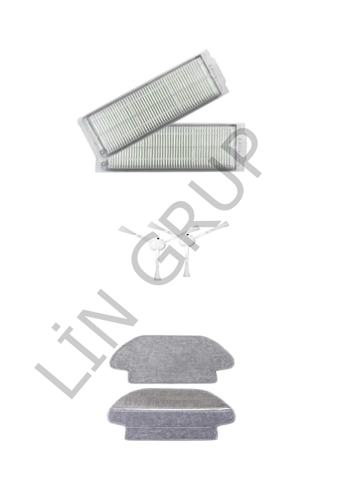 Xiaomi S10 (B106GL) Robot Süpürge Uyumlu 6'lı Yedek Parça Seti