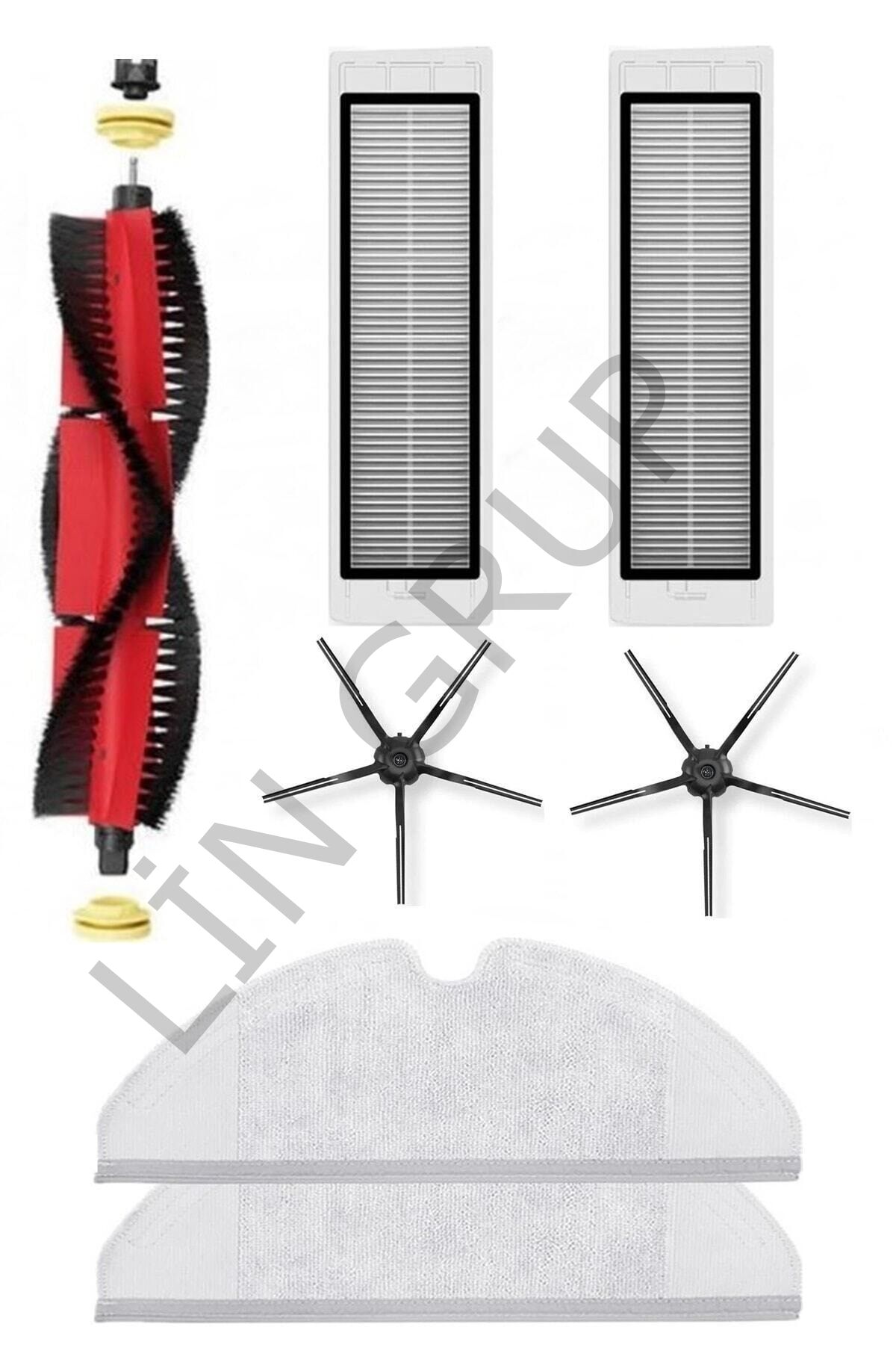 Roborock S5 MAX Robot Süpürge Uyumlu 7'li Yedek Parça Seti