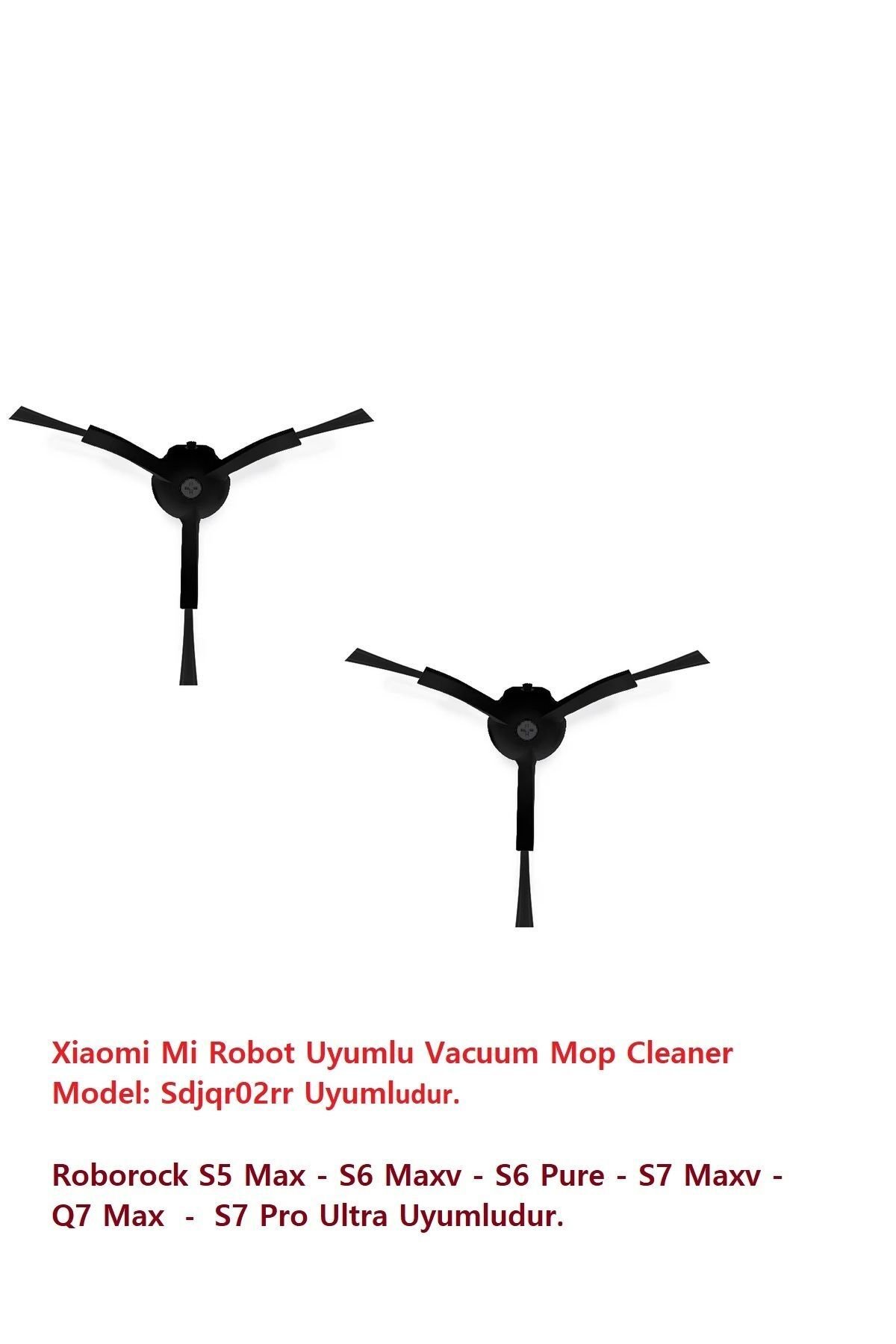 Roborock S5 S6 S7 Q7 max Mirobot SDJQR02RR Yan fırça - Roborock S5 max - S6 maxv - S7 maxv - S7 Ultra - Q7 max Uyumlu Mirobot vacuum SDJQR02RR 