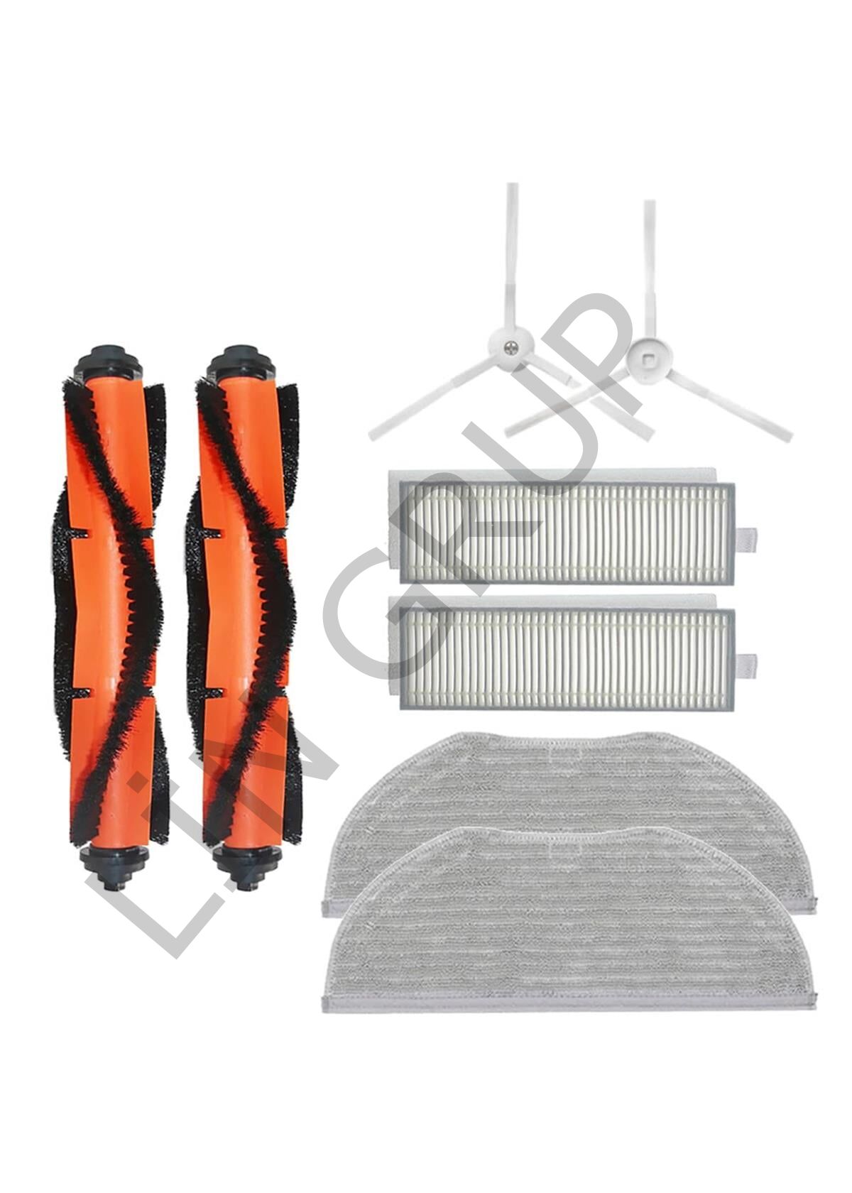 Xiaomi Vacuum Mop 2in1 Essential (MJSTG1) Robot Süpürge Uyumlu 8'li Yedek Parça Seti