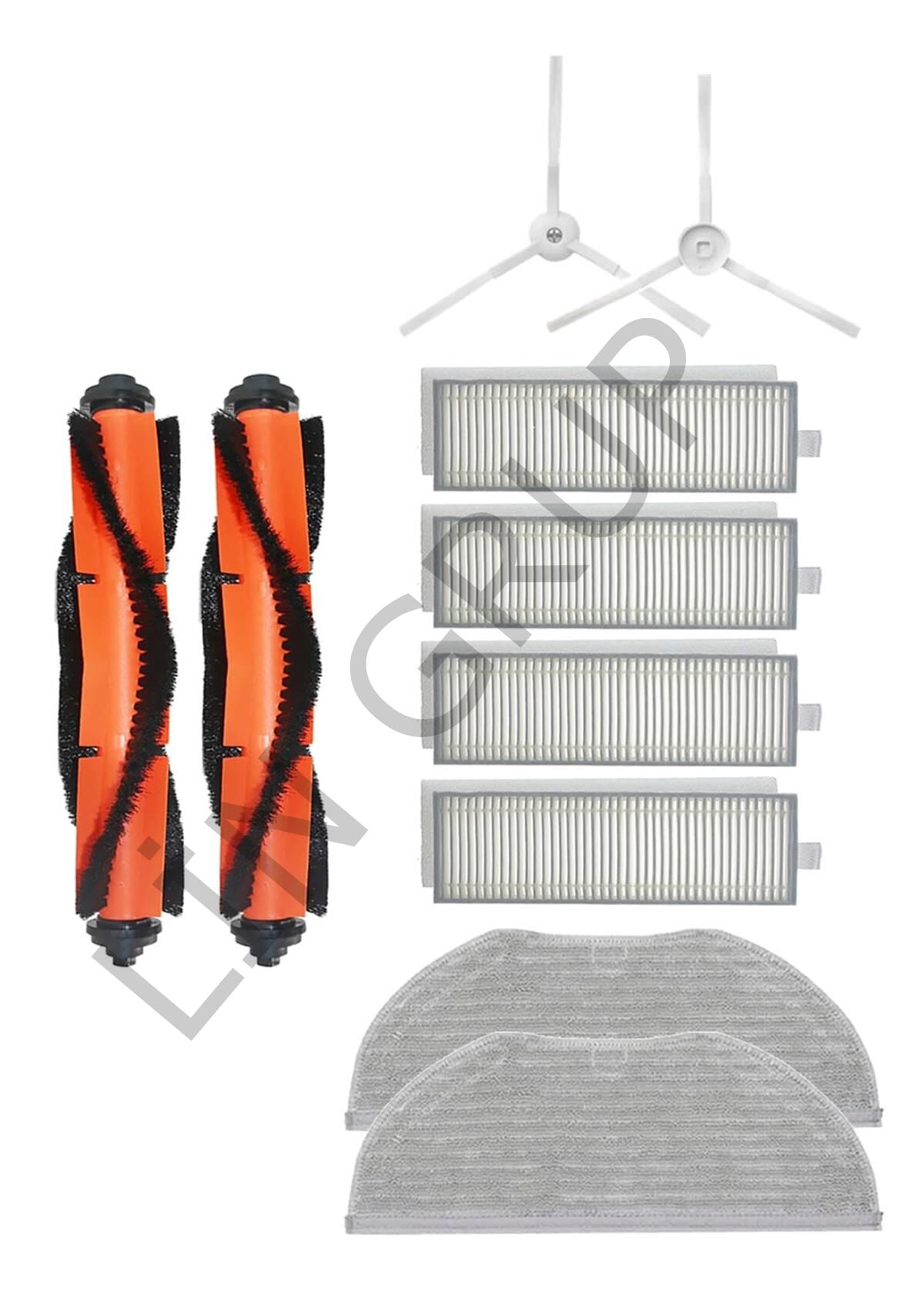 Xiaomi Vacuum Mop 2in1 Essential (MJSTG1) Robot Süpürge Uyumlu 10'lu Yedek Parça Set