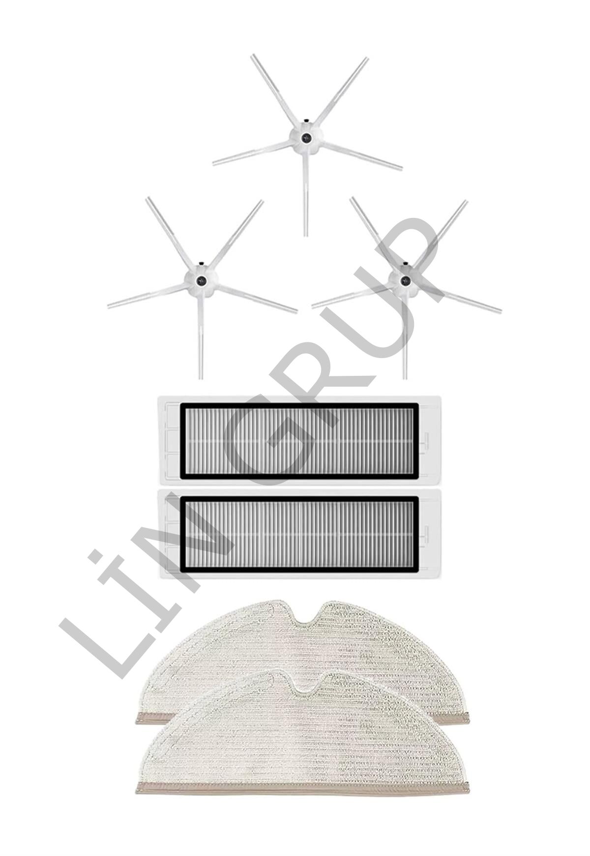 Roborock S5 Max Robot Süpürge Uyumlu 7'li Yedek Parça Seti