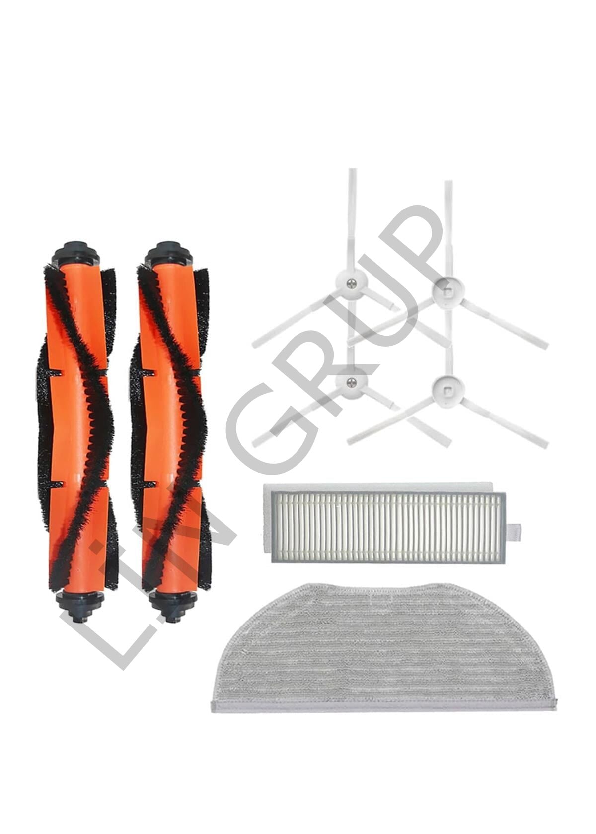 Xiaomi Vacuum Mop 2in1 Essential (MJSTG1) Robot Süpürge Uyumlu 8'li Yedek Parça Seti