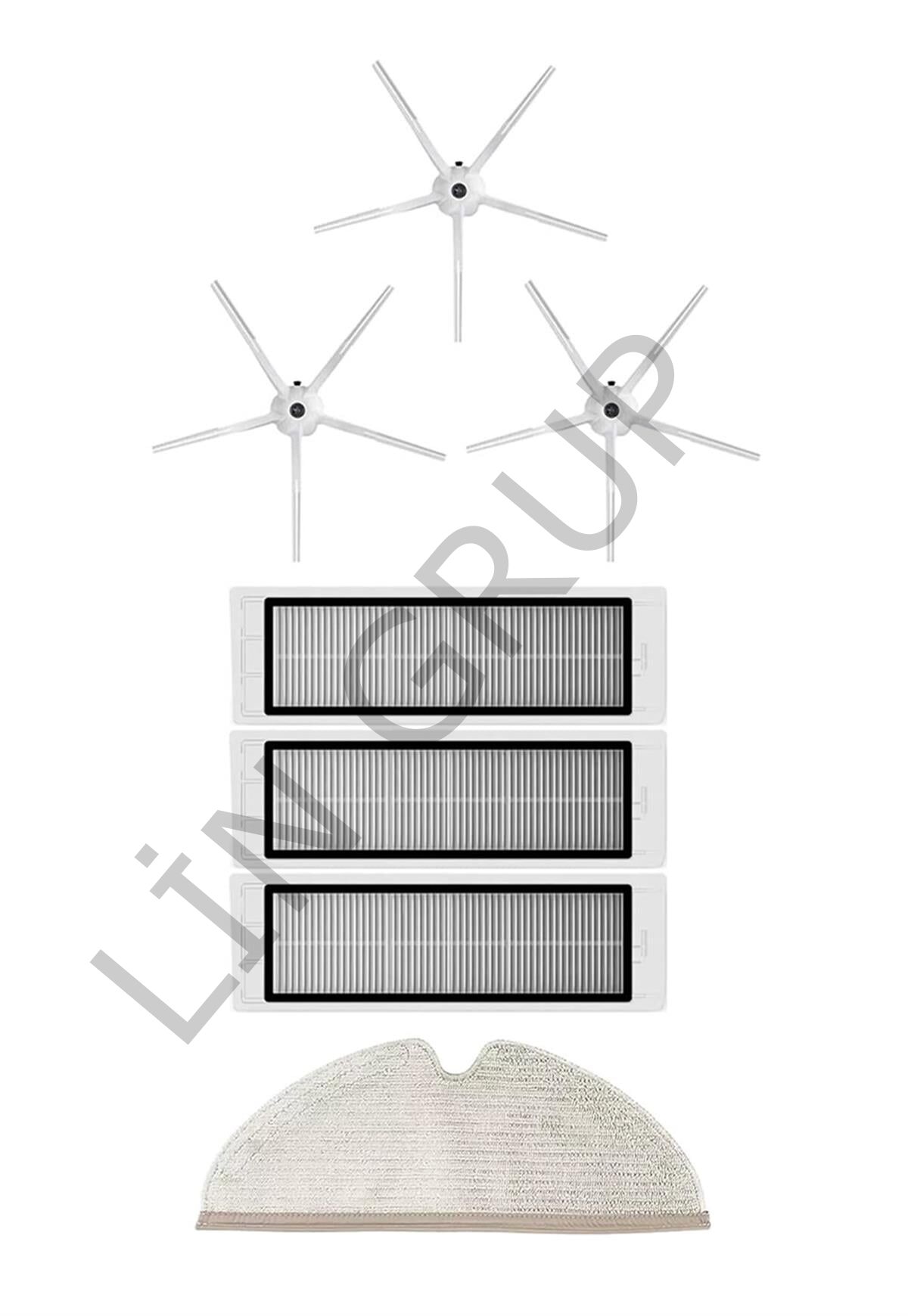 Roborock S5 Max Robot Süpürge Uyumlu 7'li Yedek Parça Seti