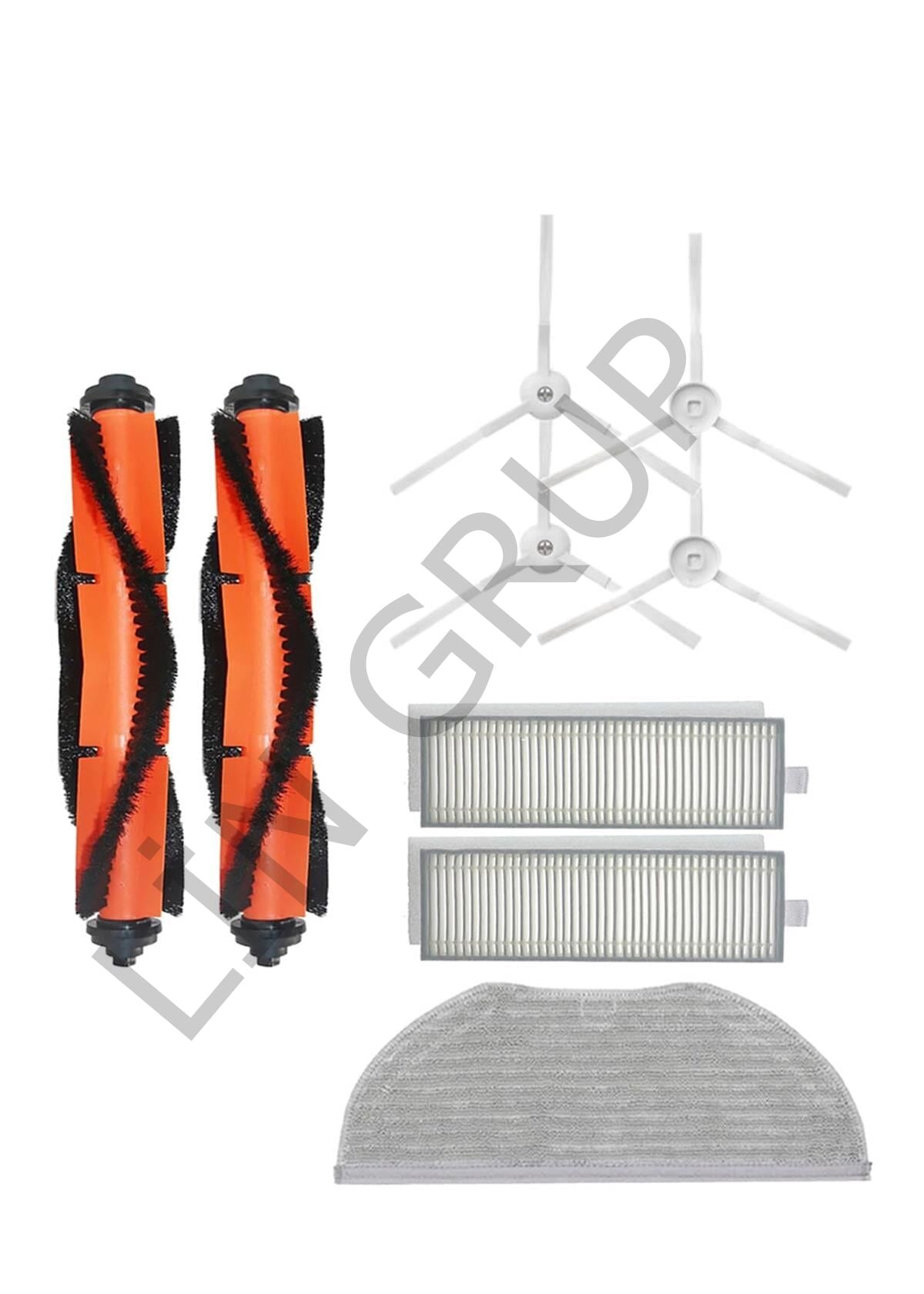 Xiaomi Vacuum Mop 2in1 Essential (MJSTG1) Robot Süpürge Uyumlu 9'lu Yedek Parça Seti