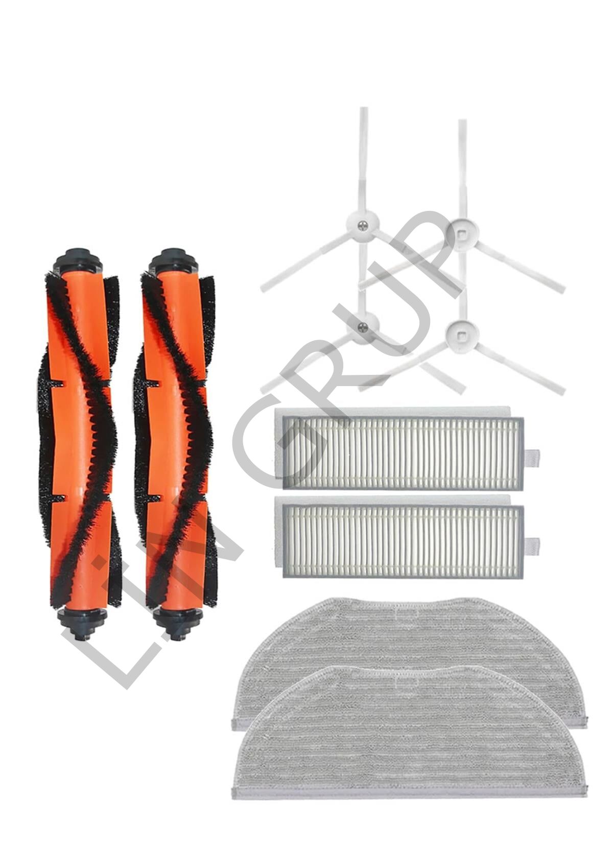 Xiaomi Vacuum Mop 2in1 Essential (MJSTG1) Robot Süpürge Uyumlu 10'lu Yedek Parça Seti