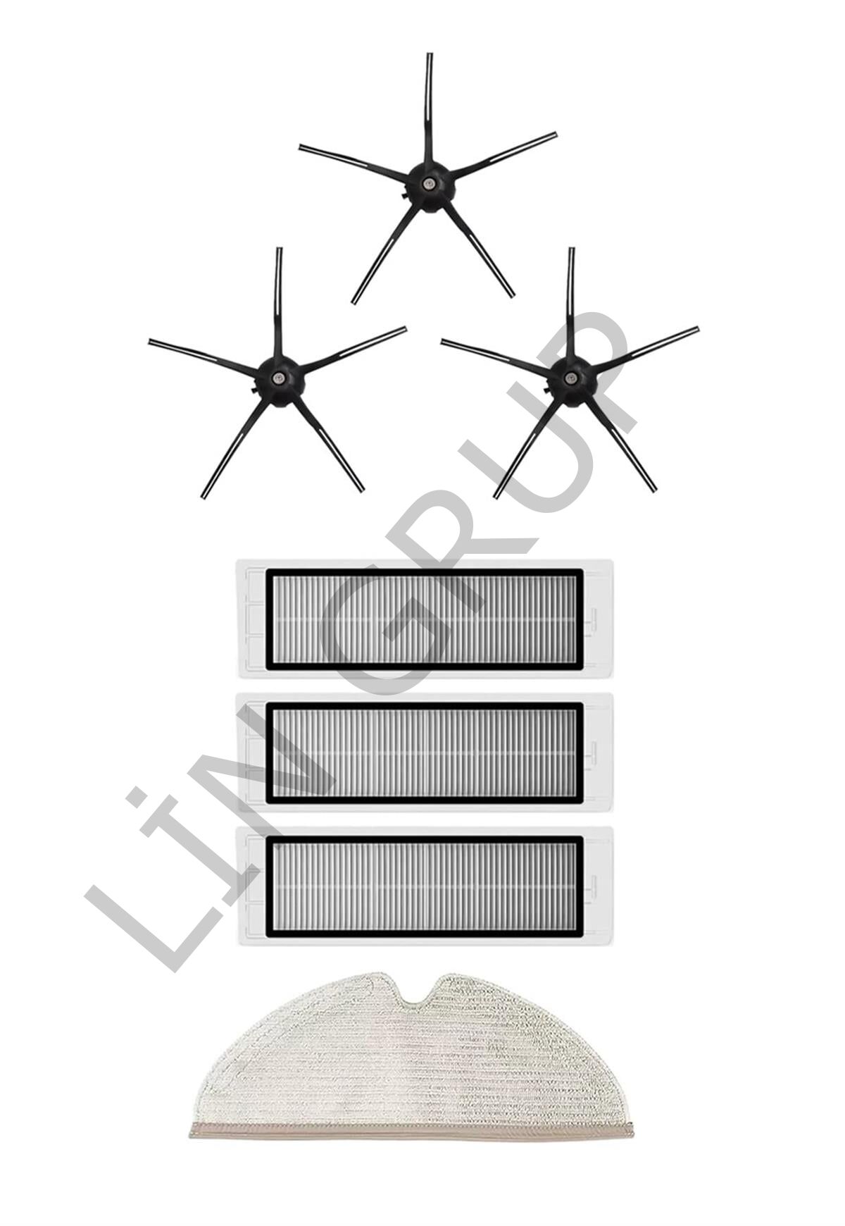 Roborock S5 Max Robot Süpürge Uyumlu 7'li Yedek Parça Seti