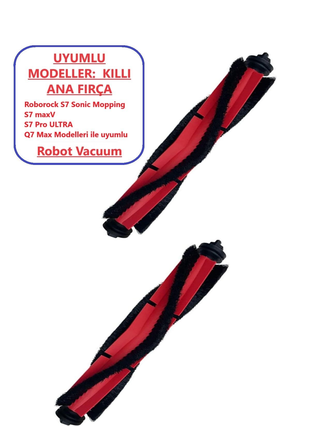 ROBOROCK Q7 Max S7 Sonic mopping S7 pro ultra uyumlu kıl ana fırça 2 adet