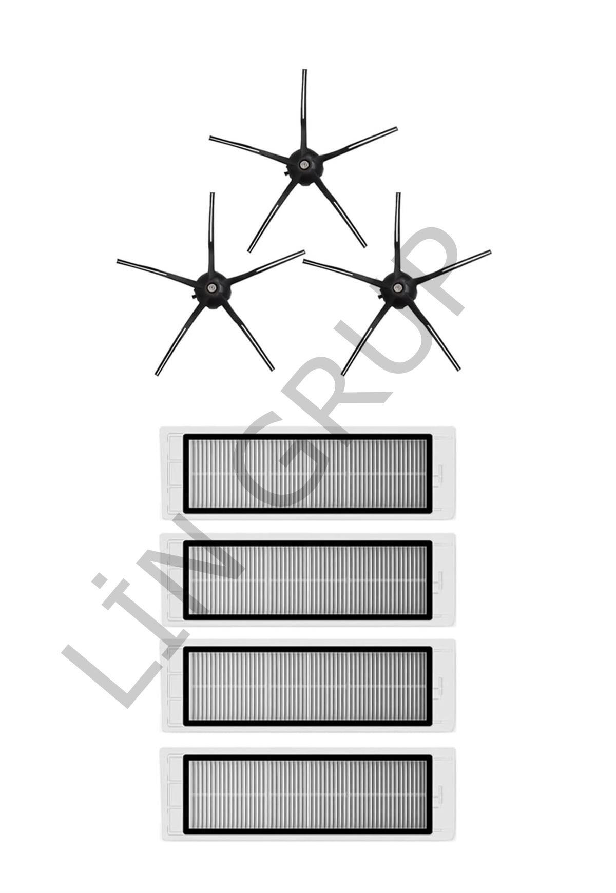 Roborock S5 Max Robot Süpürge Uyumlu 7'li Yedek Parça Seti