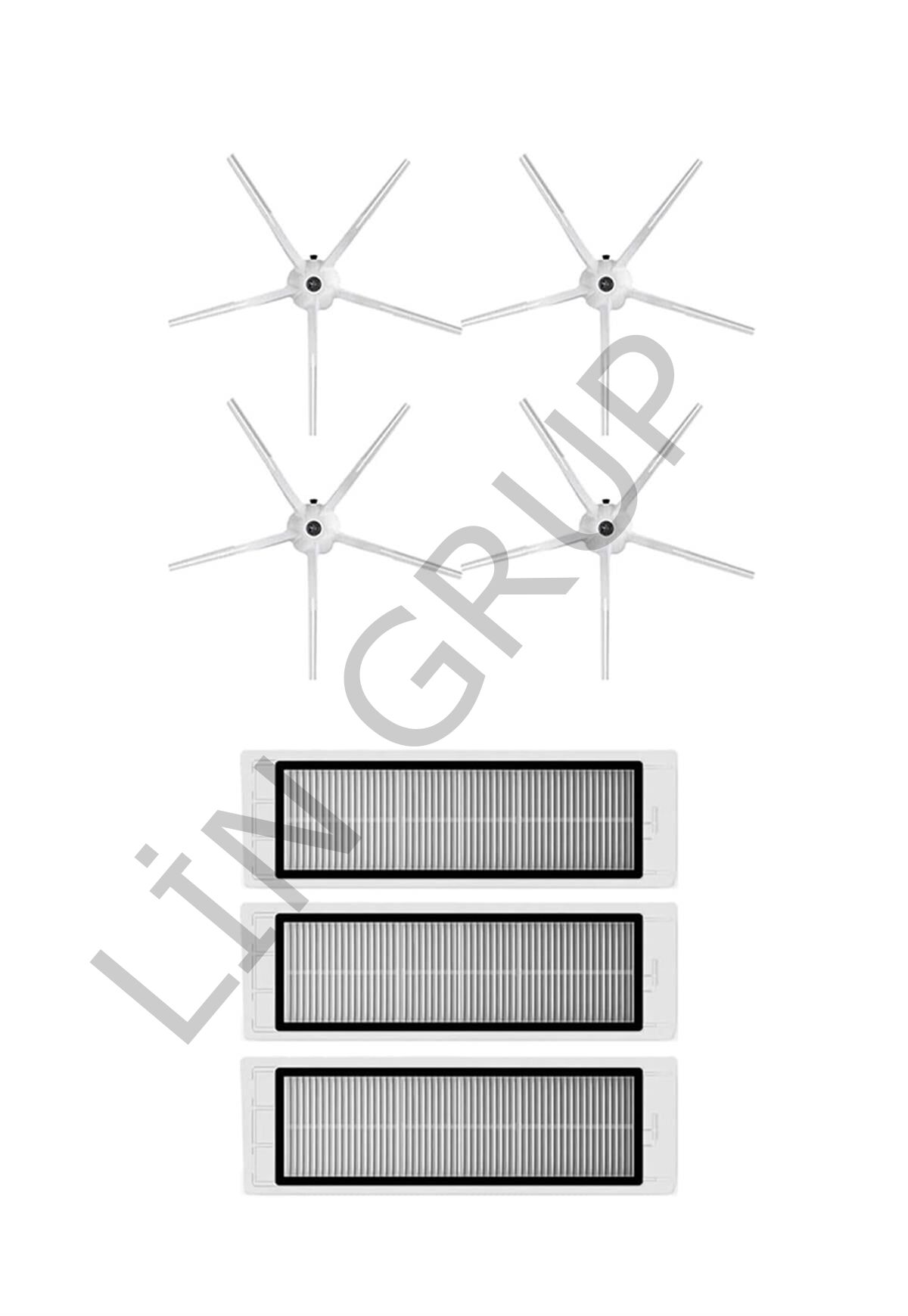 Roborock S5 Max Robot Süpürge Uyumlu 7'li Yedek Parça Seti