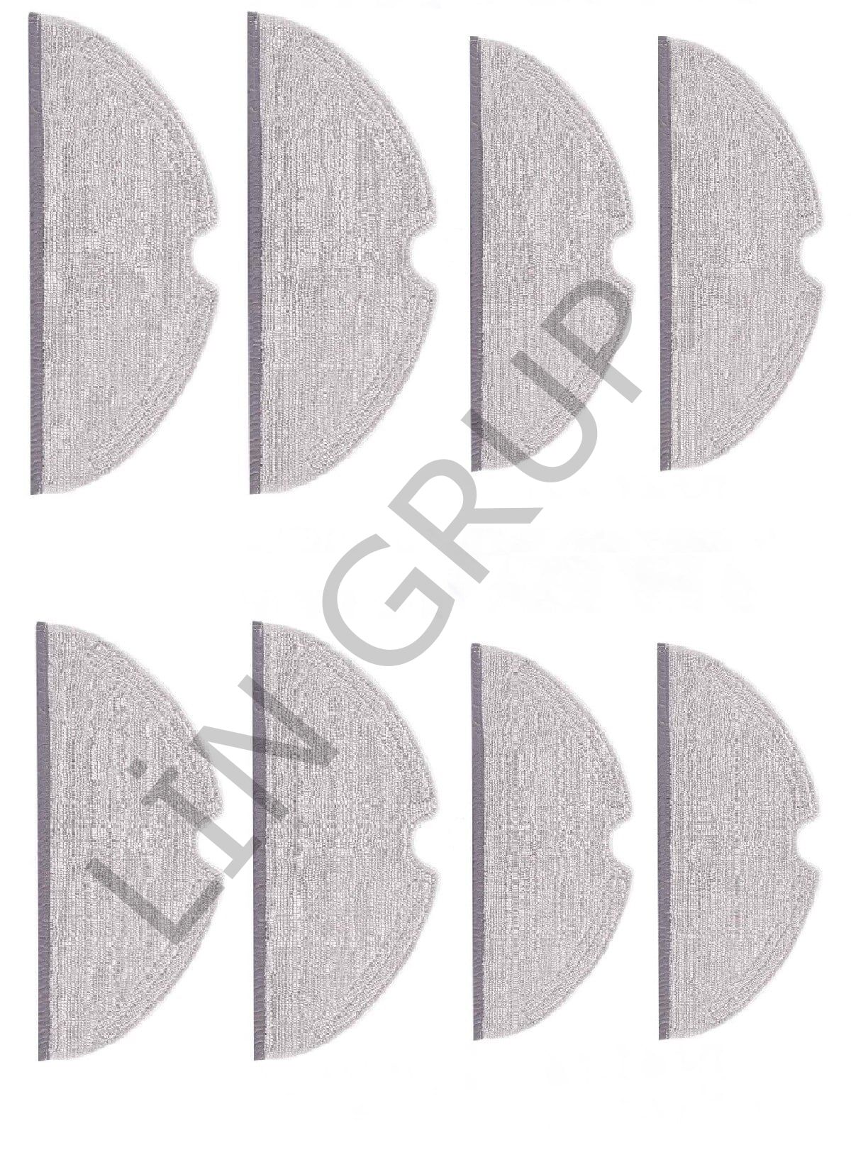 Roborock S5 Max Robot Süpürge Uyumlu 8'li Mop Bezi