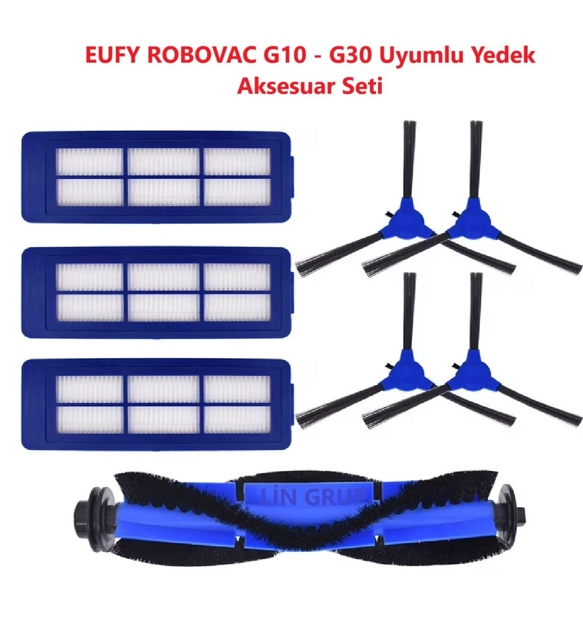 Anker Eufy Robovac G30 G10 Uyumlu Fırça Filtre Yedek Parça Seti