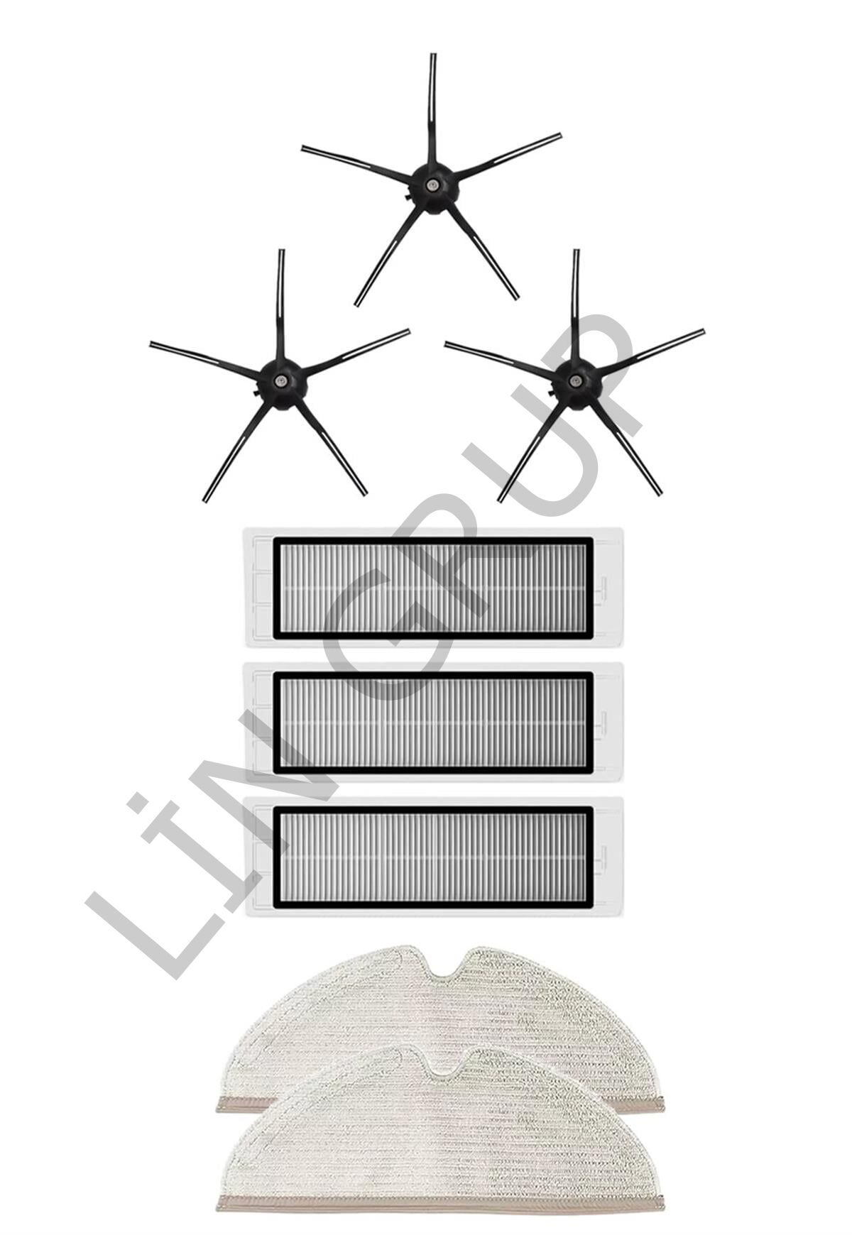 Roborock S5 Max Robot Süpürge Uyumlu 8'li Yedek Parça Seti