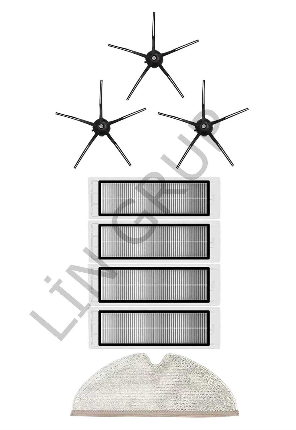 Roborock S5 Max Robot Süpürge Uyumlu 8'li Yedek Parça Seti