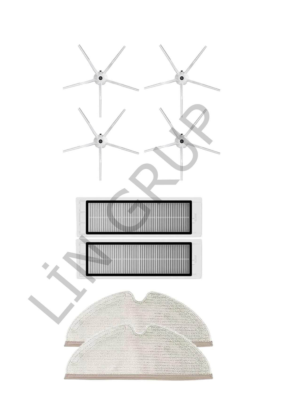 Roborock S5 Max Robot Süpürge Uyumlu 8'li Yedek Parça Seti