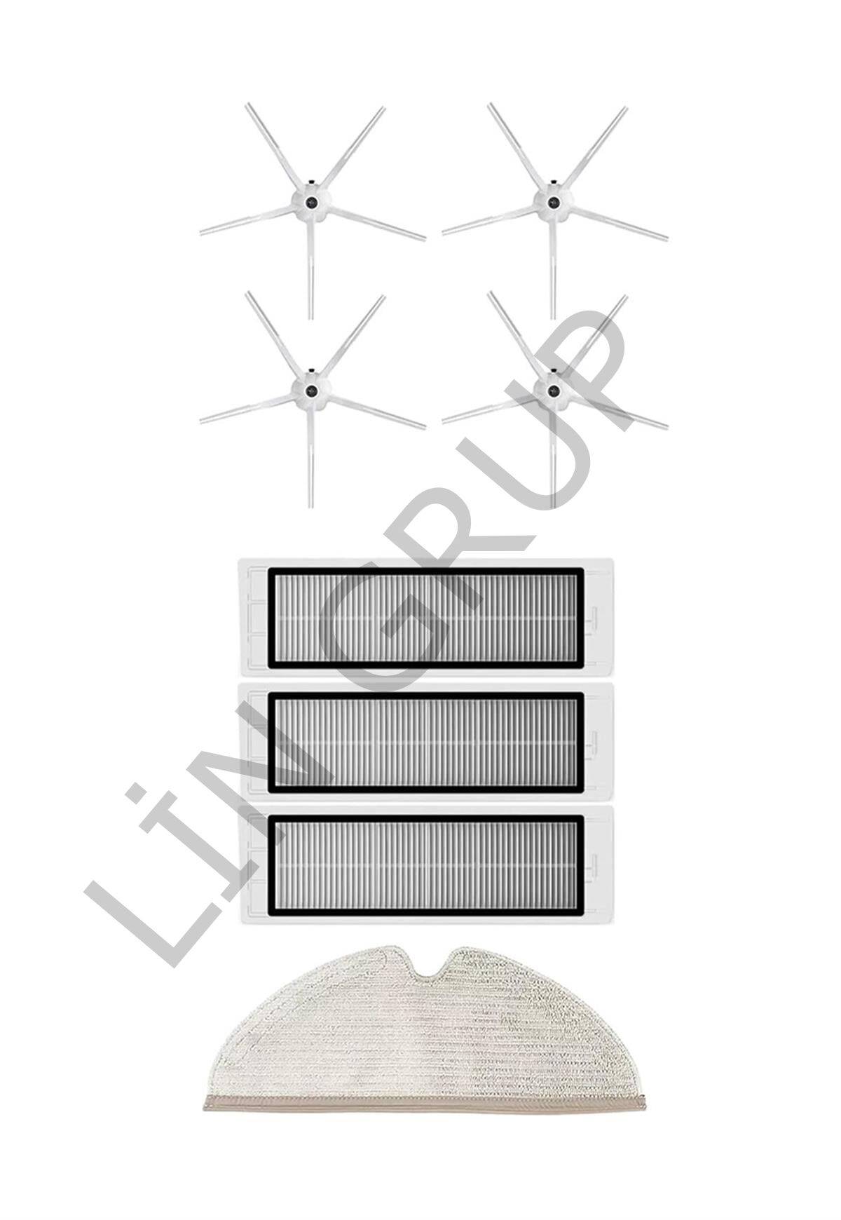 Roborock S5 Max Robot Süpürge Uyumlu 8'li Yedek Parça Seti