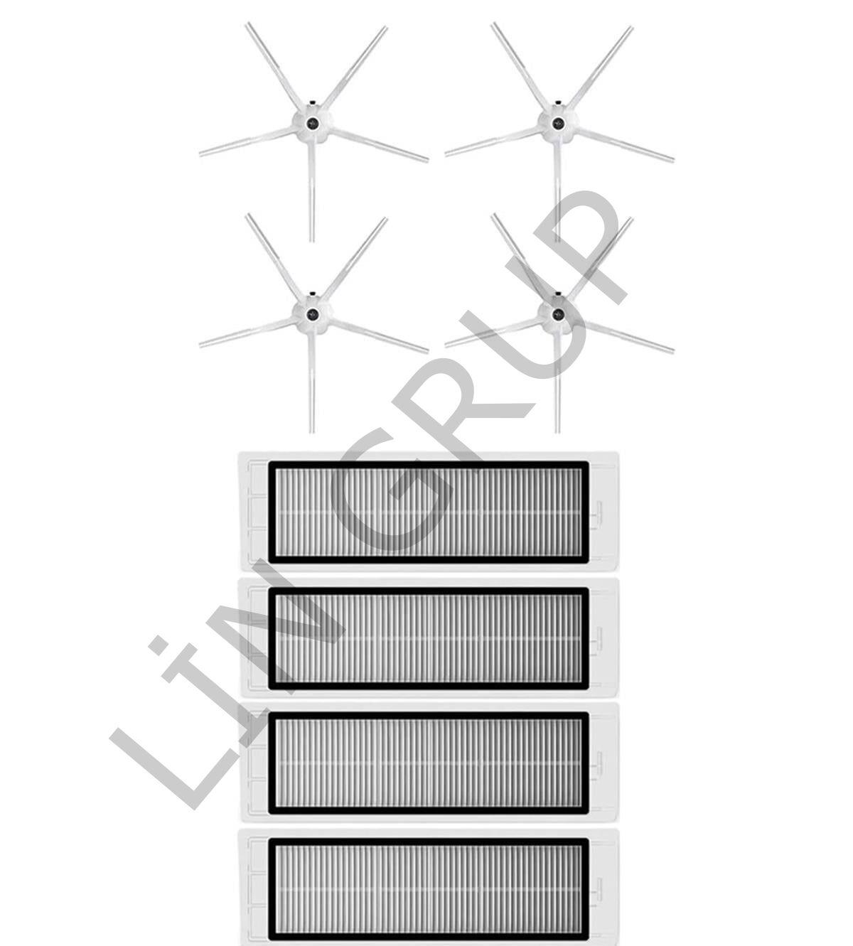Roborock S5 Max Robot Süpürge Uyumlu 8'li Yedek Parça Seti