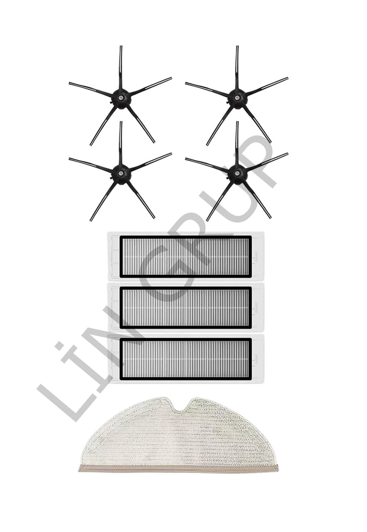 Roborock S5 Max Robot Süpürge Uyumlu 8'li Yedek Parça Seti