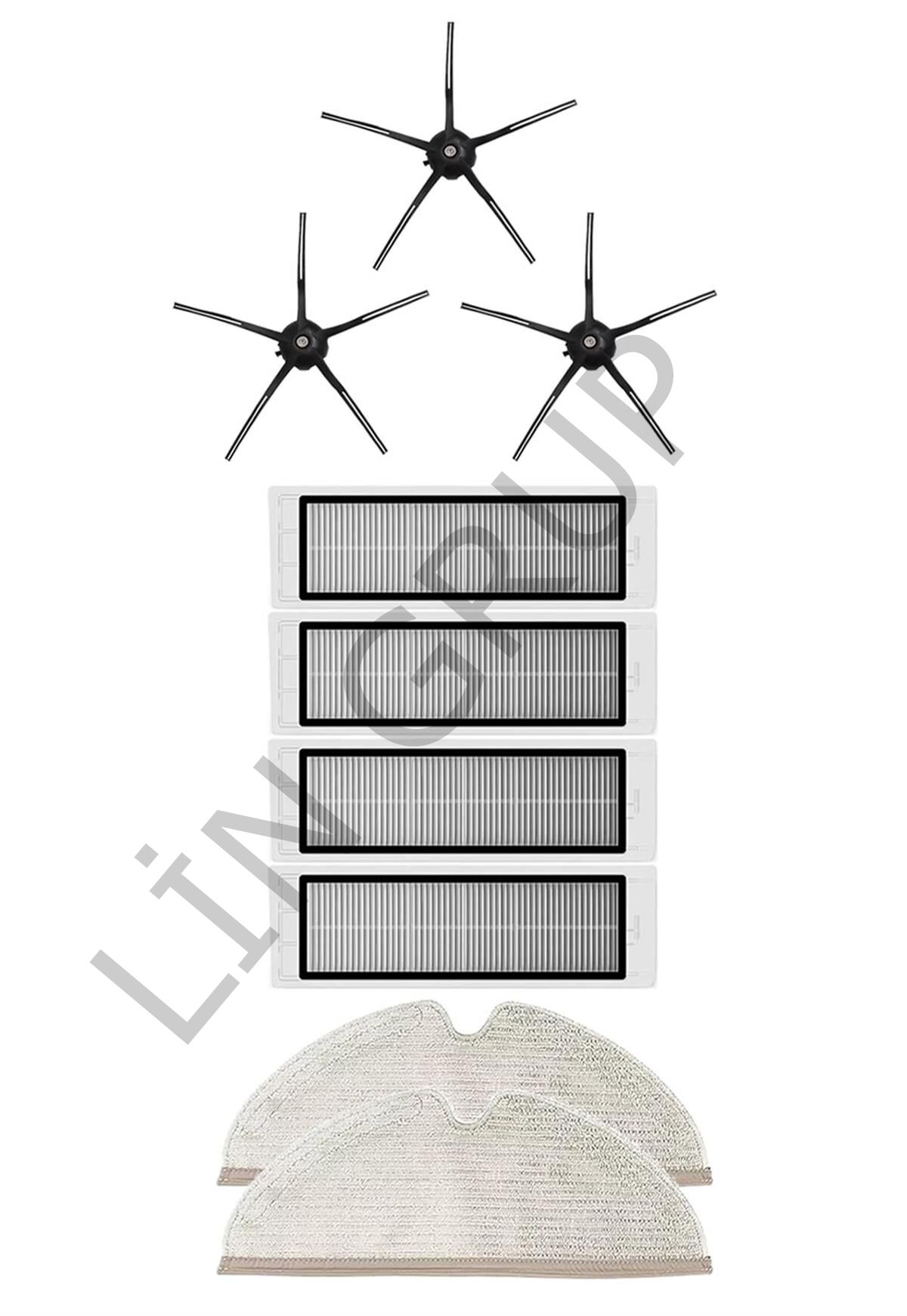 Roborock S5 Max Robot Süpürge Uyumlu 9'lu Yedek Parça Seti