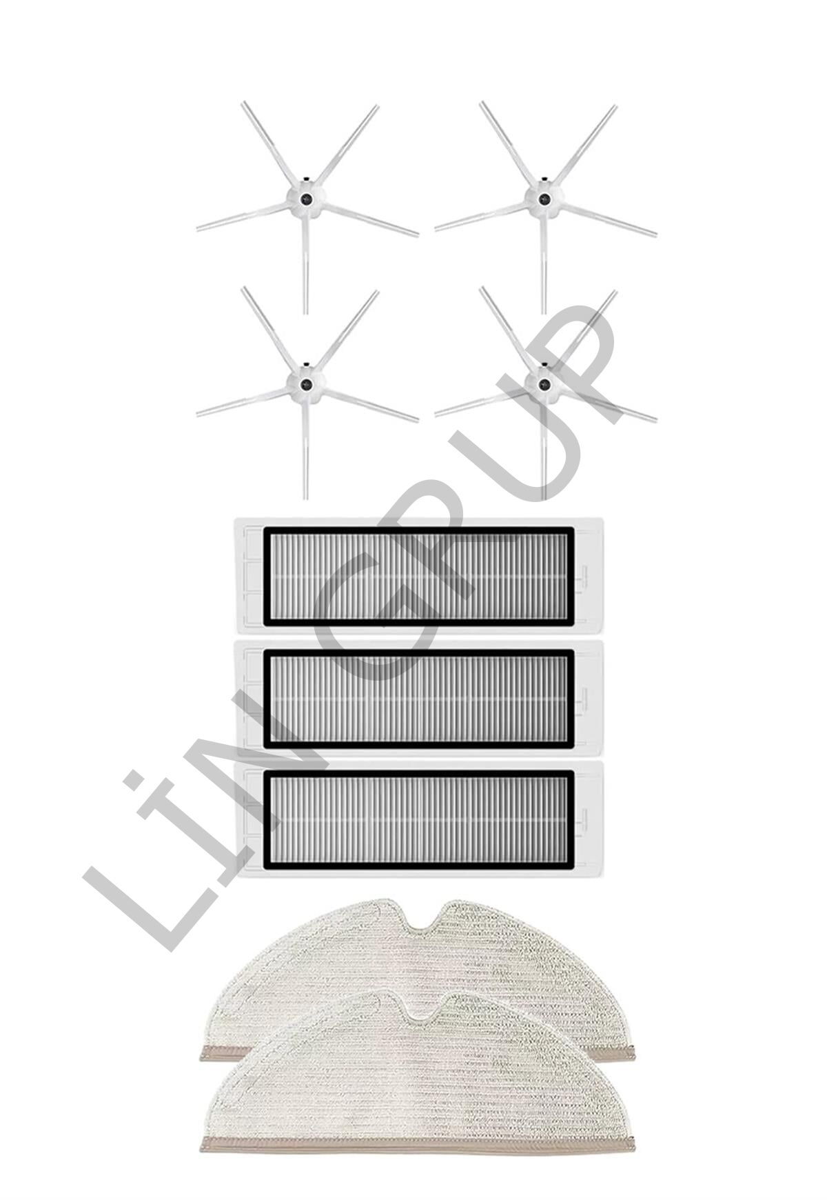 Roborock S5 Max Robot Süpürge Uyumlu 9'lu Yedek Parça Seti