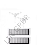 Xiaomi Vacuum Cleaner (Global) (SDJQR02RR) Robot Süpürge Uyumlu 4'lü Yedek Parça Seti