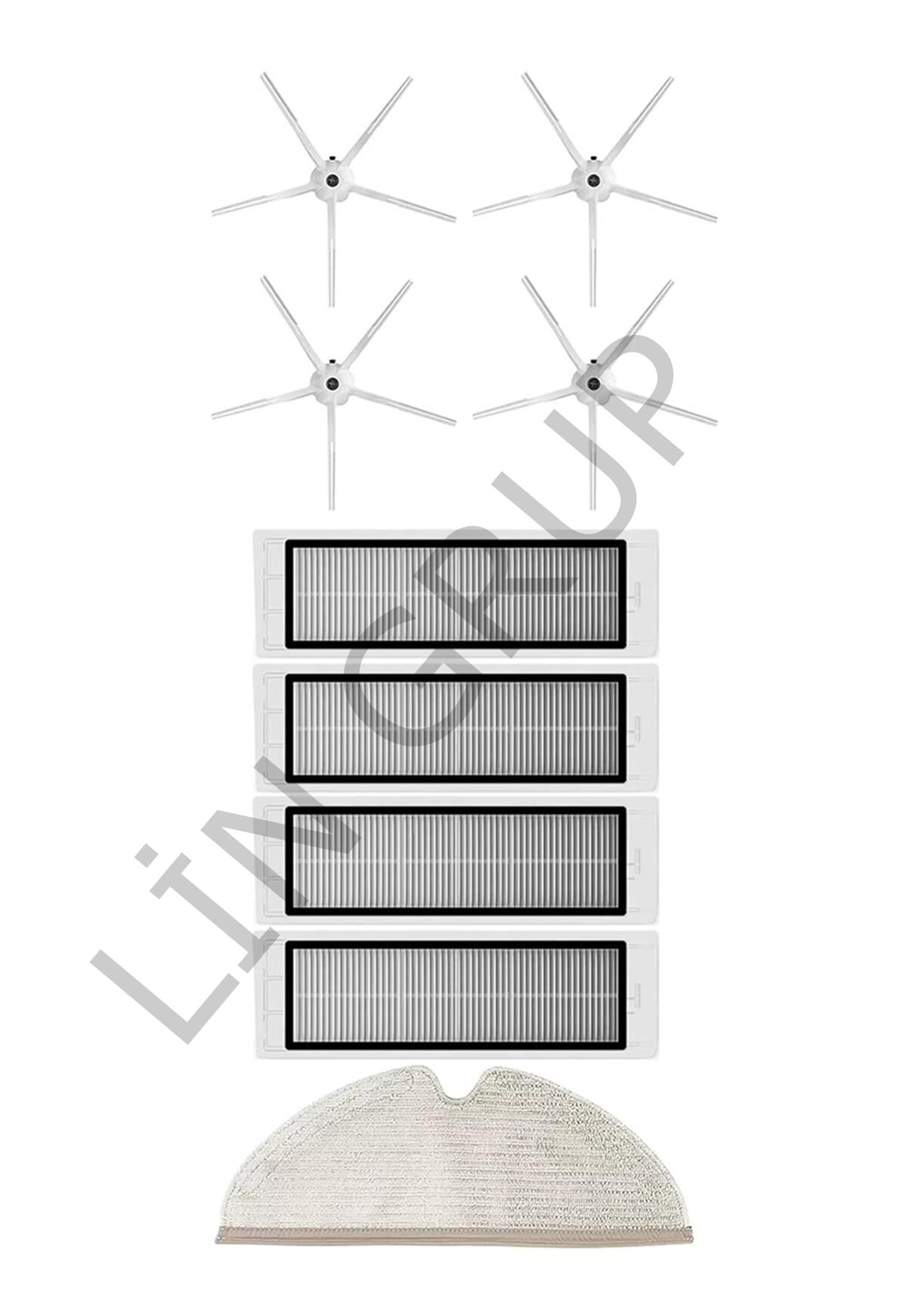 Roborock S5 Max Robot Süpürge Uyumlu 9'lu Yedek Parça Seti