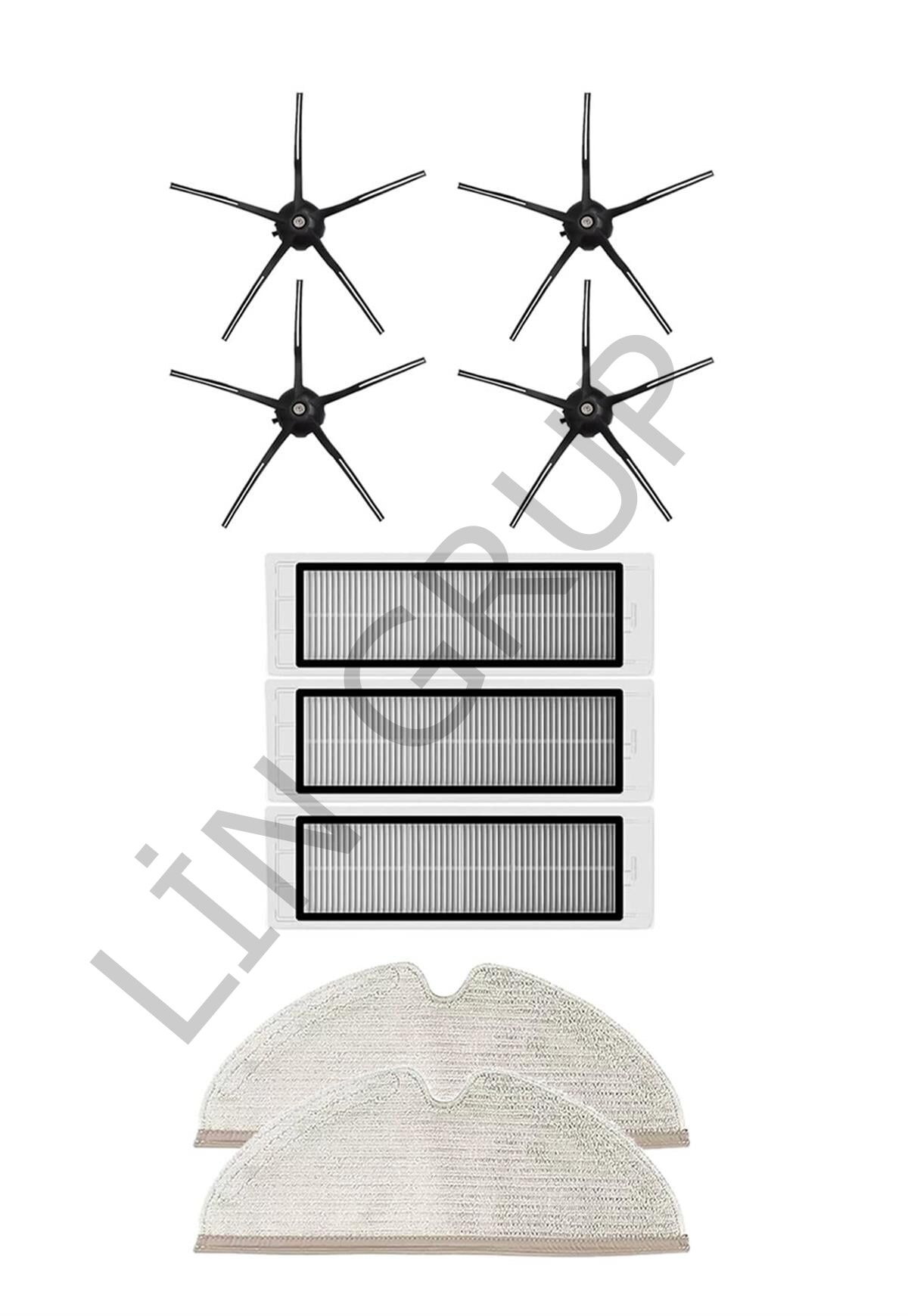 Roborock S5 Max Robot Süpürge Uyumlu 9'lu Yedek Parça Seti