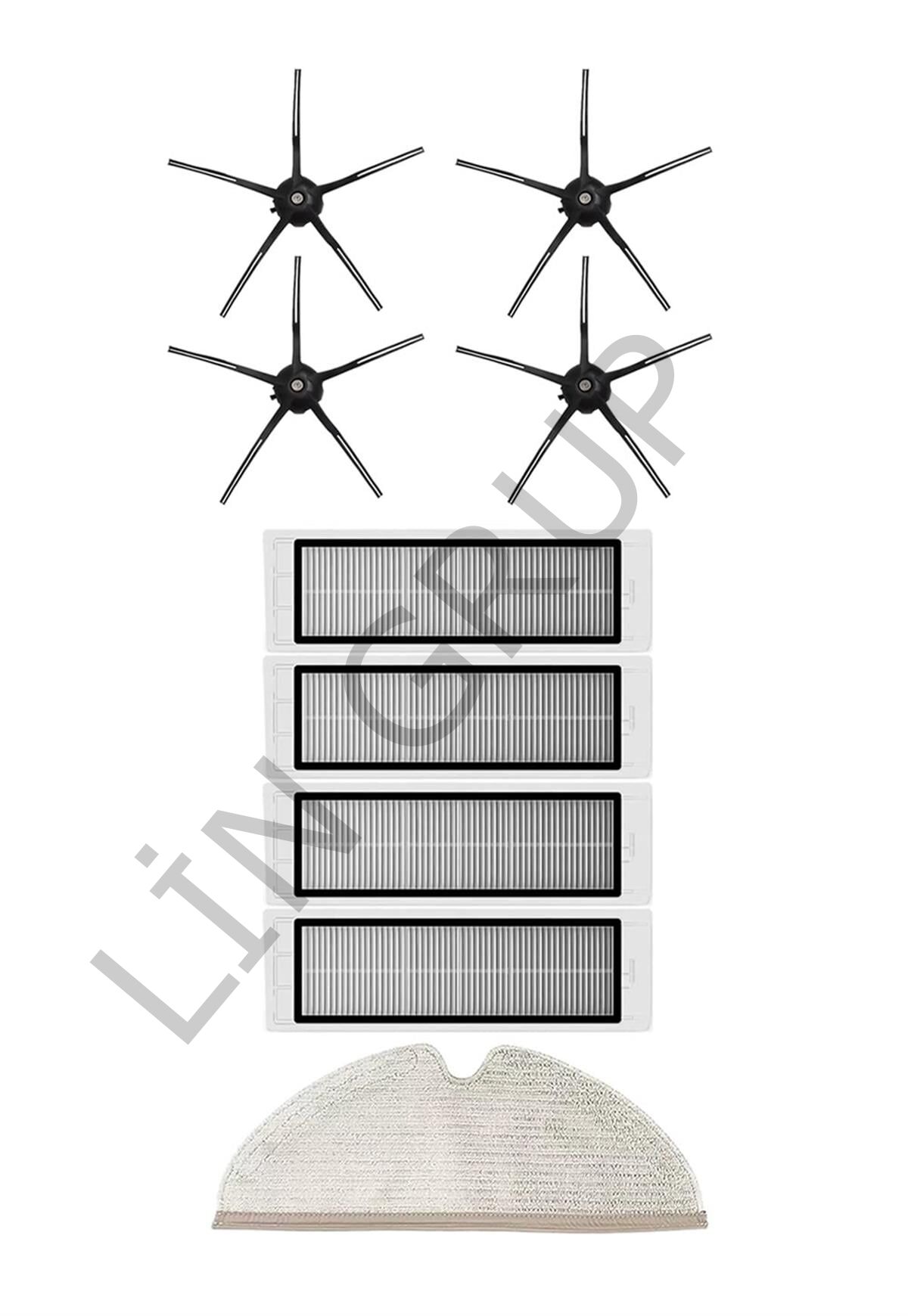 Roborock S5 Max Robot Süpürge Uyumlu 9'lu Yedek Parça Seti