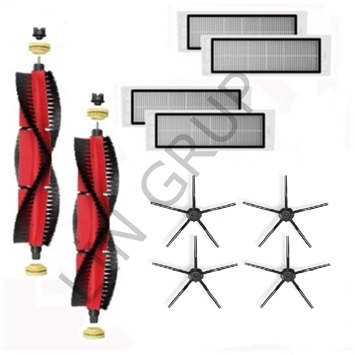 Roborock S5 MAX-Siyah 10'lu Robot Süpürge Uyumlu Yedek Parça Seti