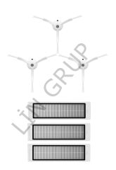 Xiaomi Vacuum Cleaner (Global) (SDJQR02RR) Robot Süpürge Uyumlu  6'lı Yedek Parça Seti