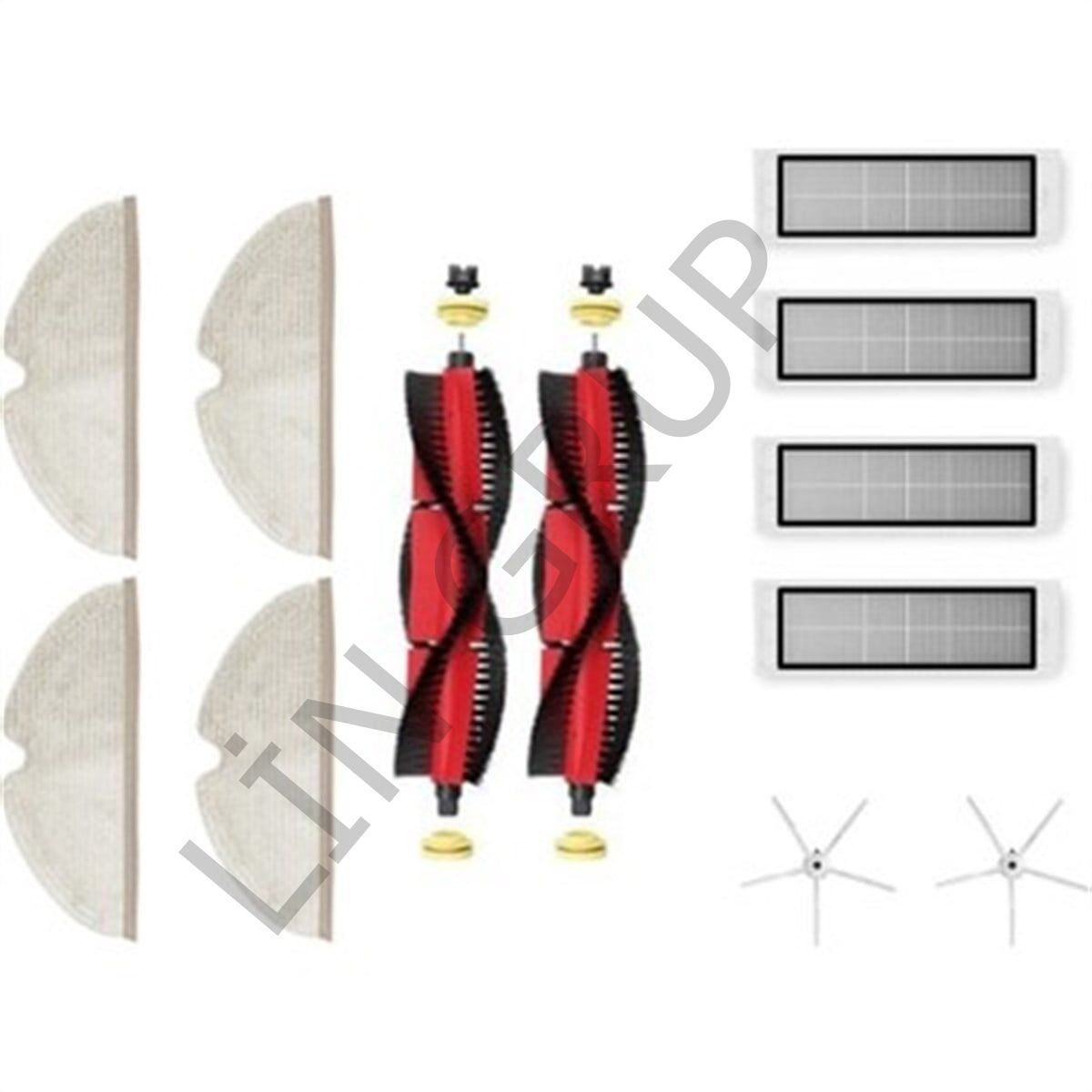 Roborock S5 MAX Robot Süpürge Uyumlu 12'li Yedek Parça Seti