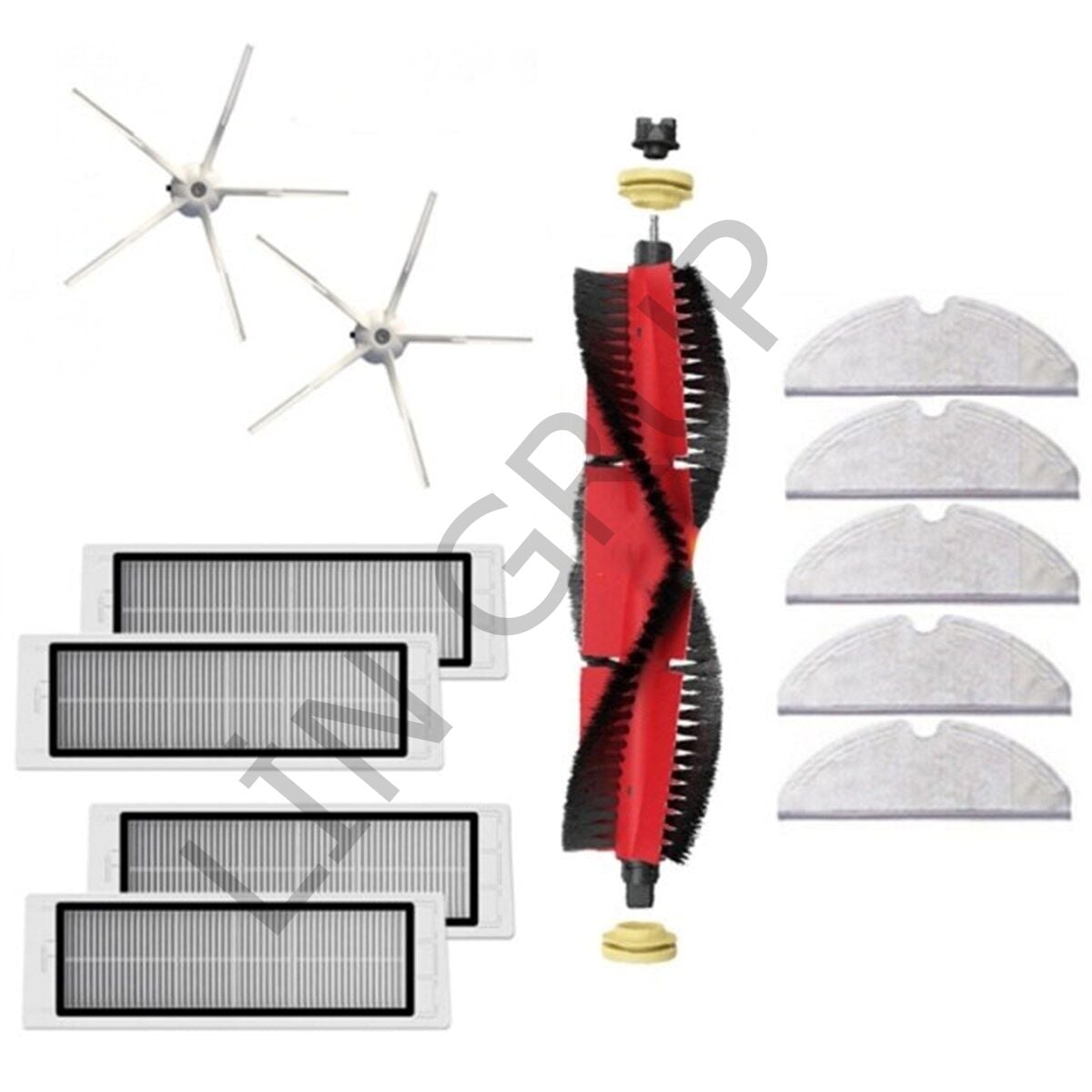 Roborock S5 MAX Robot Süpürge Uyumlu 12'li Yedek Parça Seti