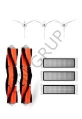 Xiaomi Vacuum Cleaner (Global) (SDJQR02RR) Robot Süpürge Uyumlu  8'li Yedek Parça Seti