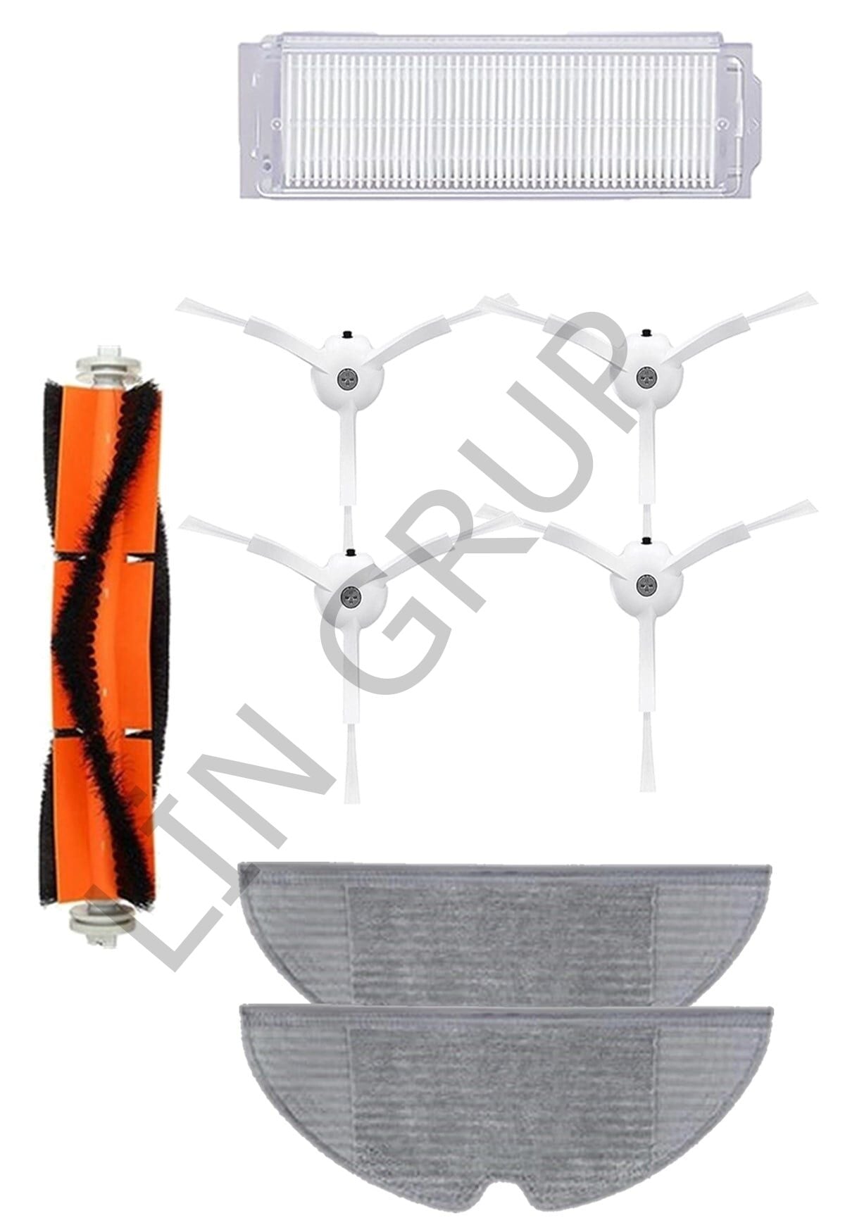 Xiaomi Vacuum Mop 2 Pro (MJST1SHW) Robot Süpürge Uyumlu 8'li Yedek Parça Seti