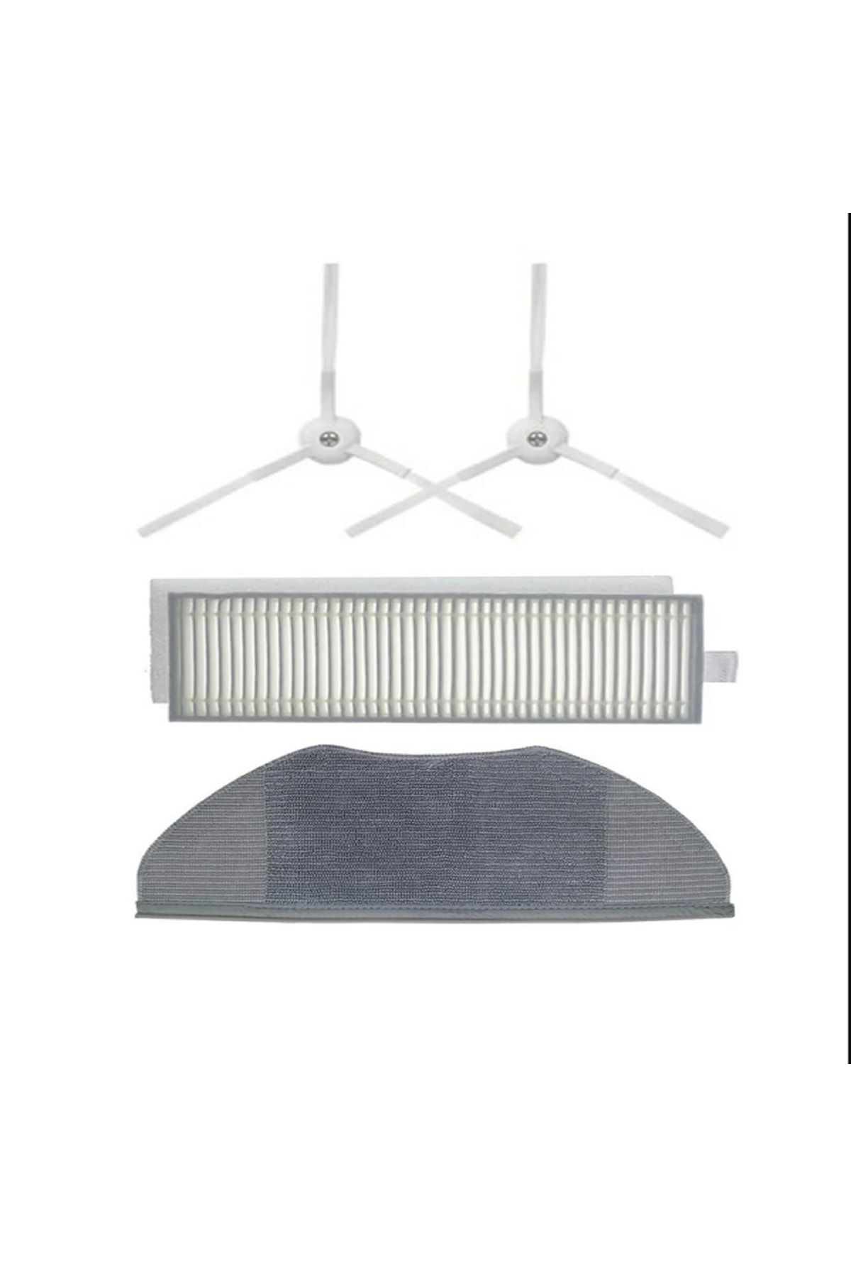Vacuum Mop Essential 2 In 1 Uyumlu Set - 1 Adet Fiber Mop Bezi 1 Adet Hepa Filtre 2 Adet Yan Fırça