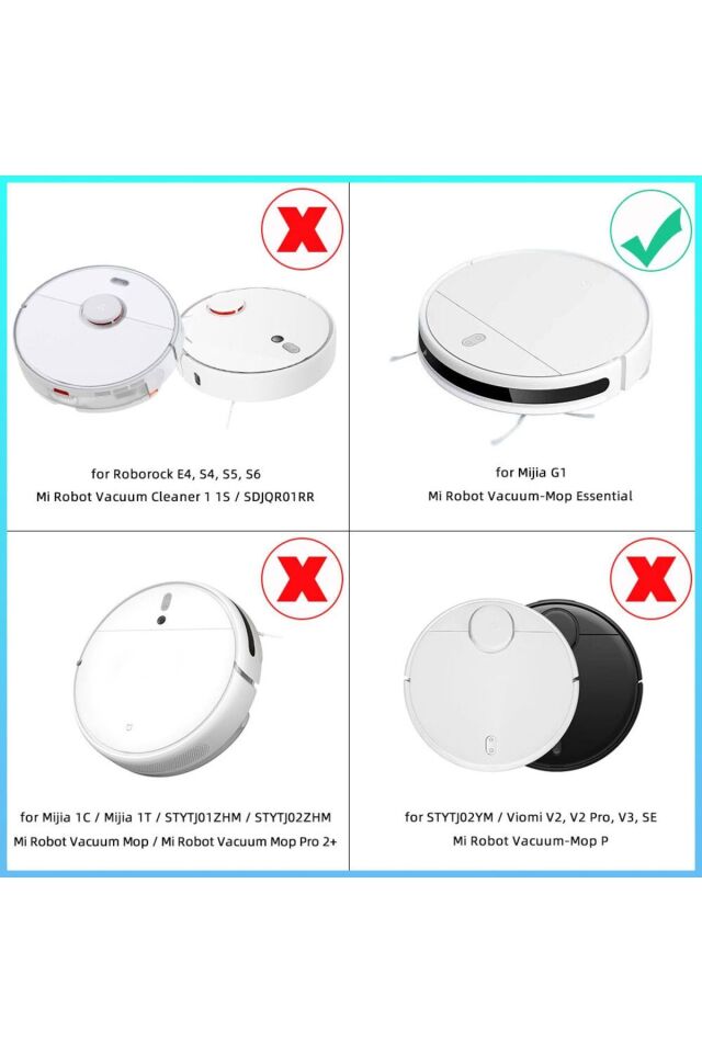 Vacuum Mop Essential 2 In 1 Uyumlu Set - 1 Adet Fiber Mop Bezi 1 Adet Hepa Filtre 2 Adet Yan Fırça