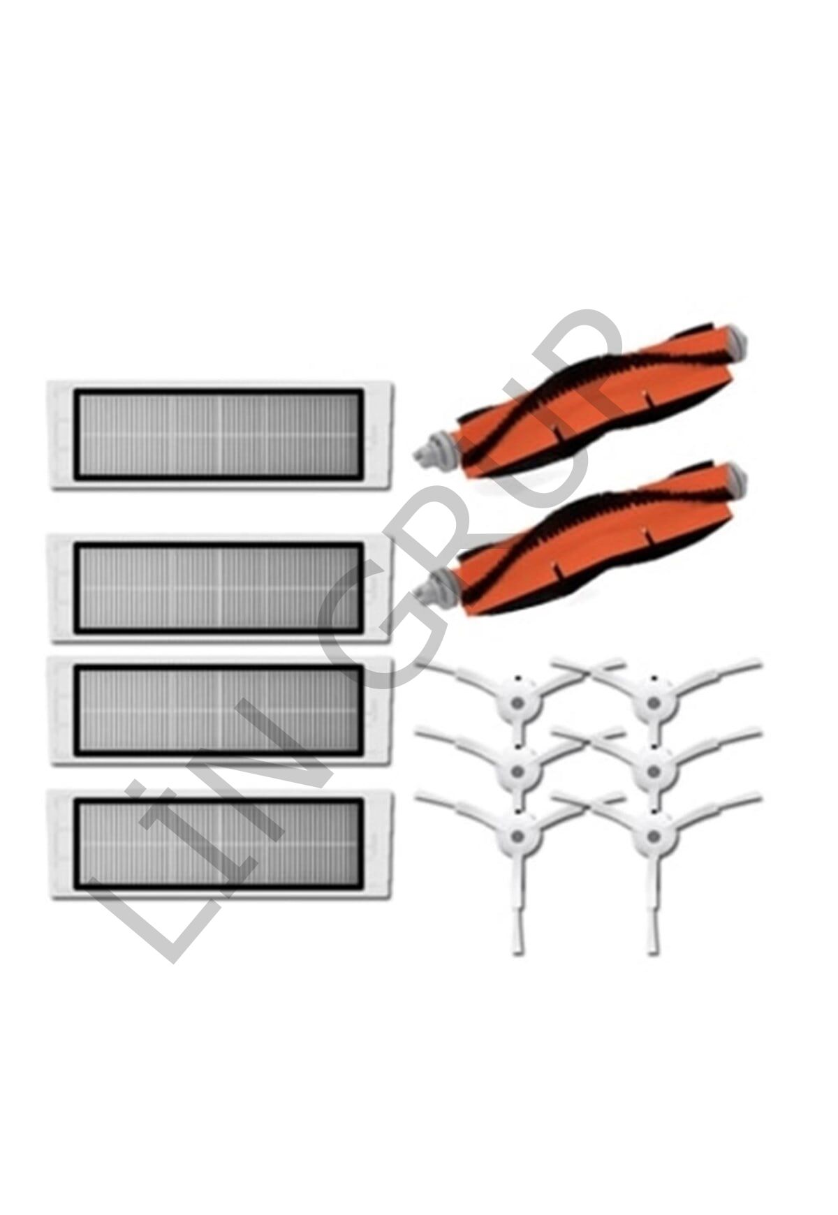 Xiaomi Vacuum Cleaner (Global) (SDJQR02RR) Robot Süpürge Uyumlu 12'li Yedek Parça Seti