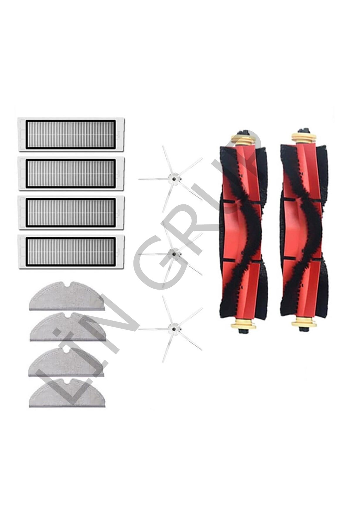 Roborock S5 MAX Robot Süpürge Uyumlu 13'lü Yedek Parça Seti