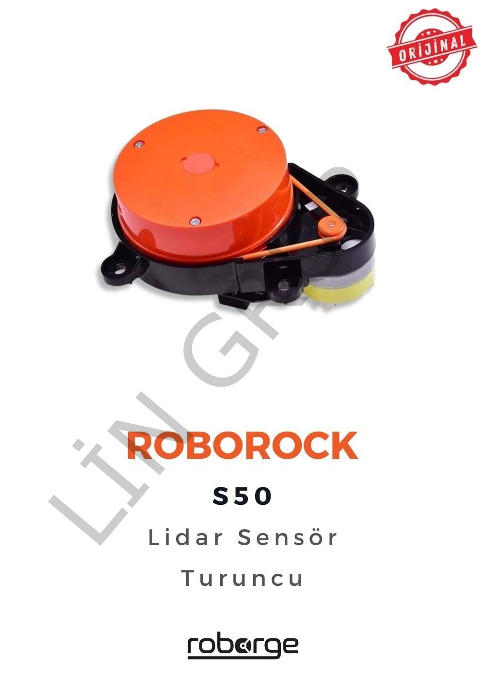 Roborock S50 Robot Süpürge Uyumlu Lidar Sensör - Turuncu - Orijinal Ürün