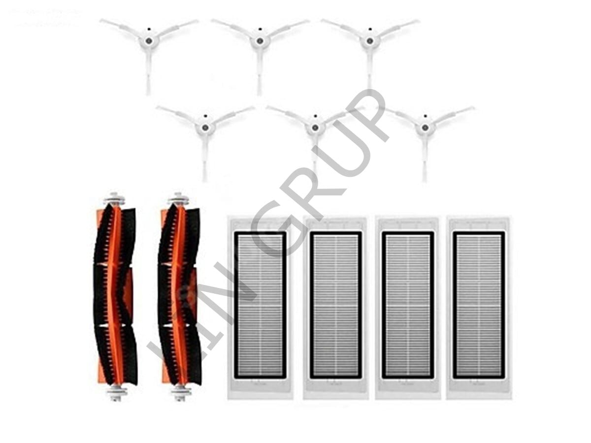 Xiaomi Vacuum Cleaner (Global) (SDJQR02RR) Robot Süpürge Uyumlu 12'li Yedek Parça Seti