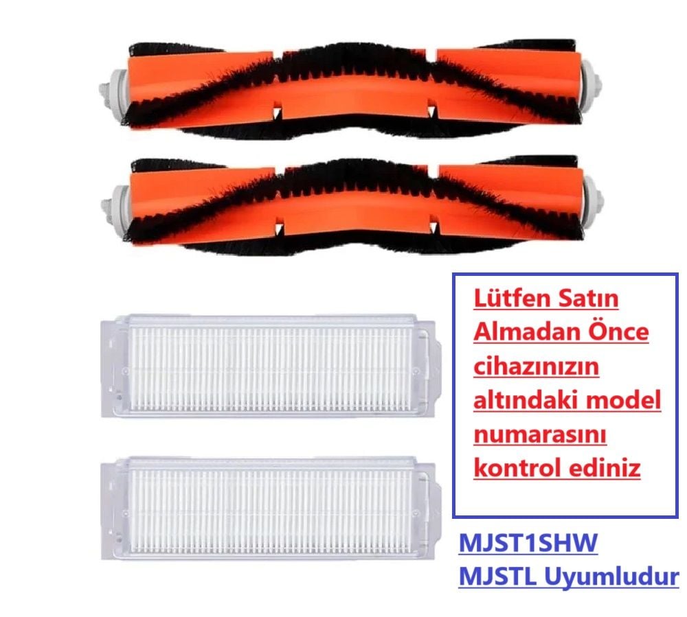 XIAOMI Mop 2 Pro Model MJST1SHW - MJSTL uyumlu Yedek Filtre Fırça seti