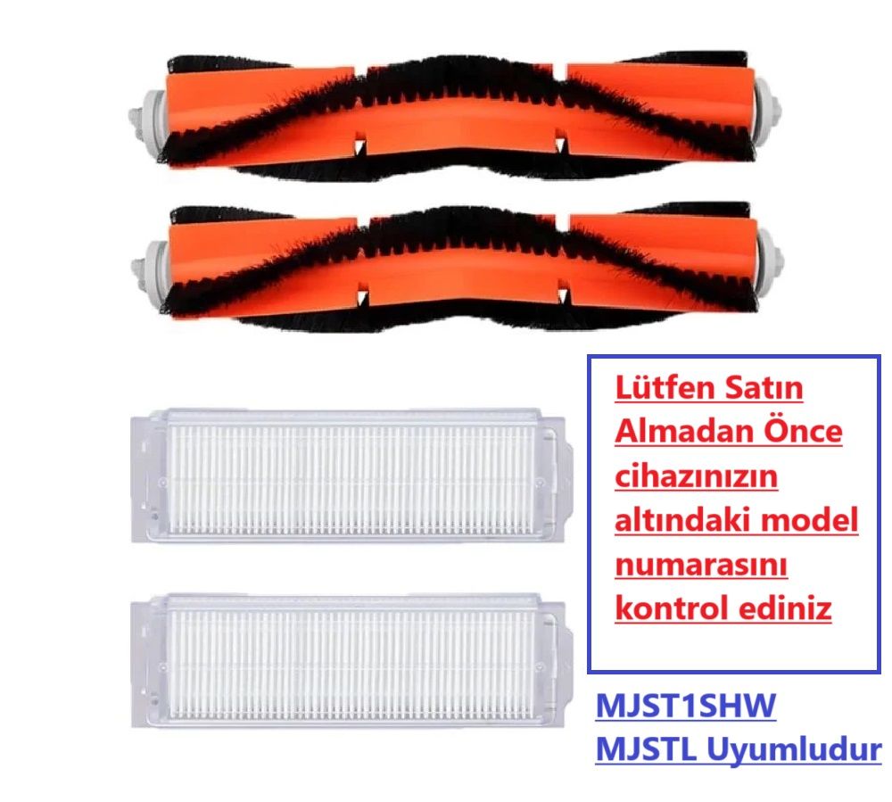 XIAOMI Mop 2 Pro Model MJST1SHW - MJSTL uyumlu Yedek Filtre Fırça seti