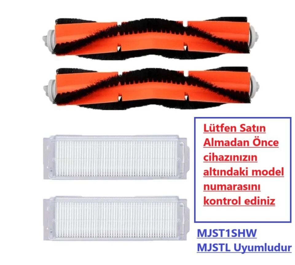 XIAOMI Mop 2 Pro Model MJST1SHW - MJSTL uyumlu Yedek Filtre Fırça seti