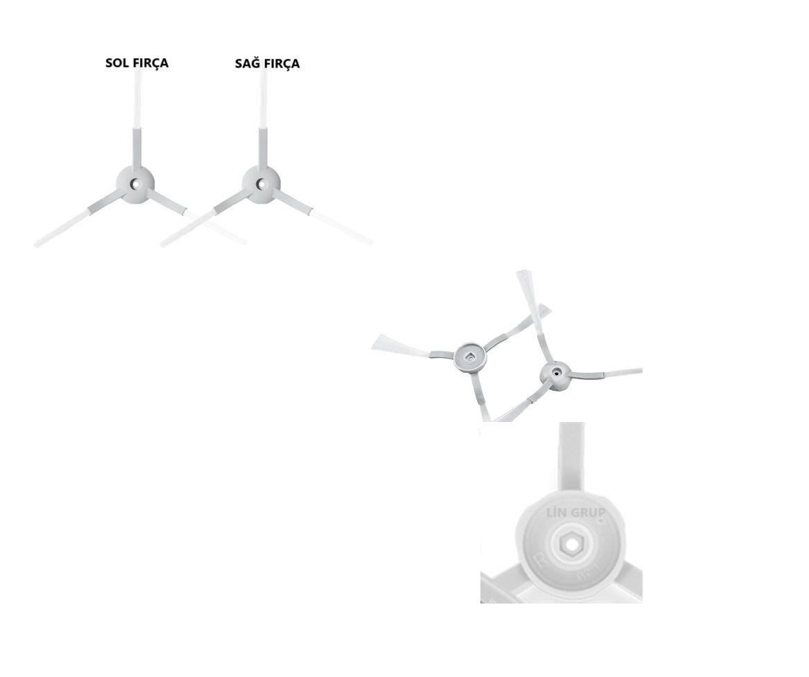Rowenta Serie 60 Model RR7455WH Uyumlu Yan Fırça ÇİFT