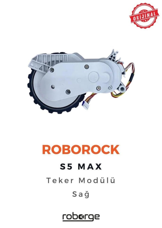 Roborock S5 Max Robot Süpürge Uyumlu Teker Modülü - Sağ - Beyaz - Orijinal Ürün