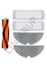 Xiaomi Vacuum Mop 2 Pro (MJST1SHW) Robot Süpürge Uyumlu 5'li Yedek Parça Seti