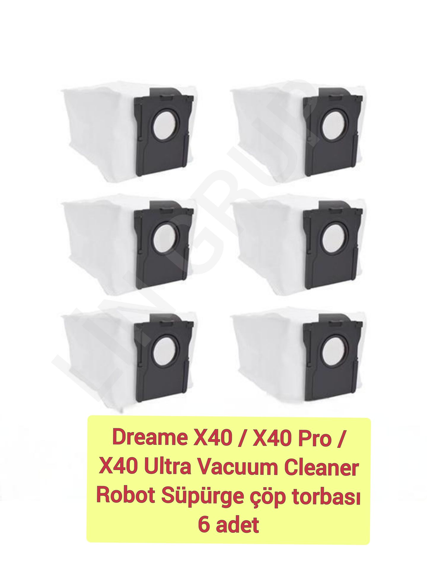 Dreame L10s pro Ultra heat - X40 uyumlu toz torbası 6 adet