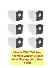 Dreame L10s pro Ultra heat - X40 uyumlu toz torbası 6 adet