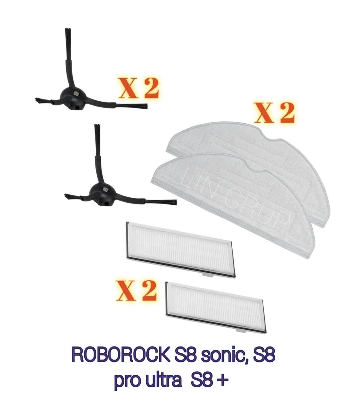 Roborock S8+ S8 sonic S8 pro ultra uyumlu yedek parça seti