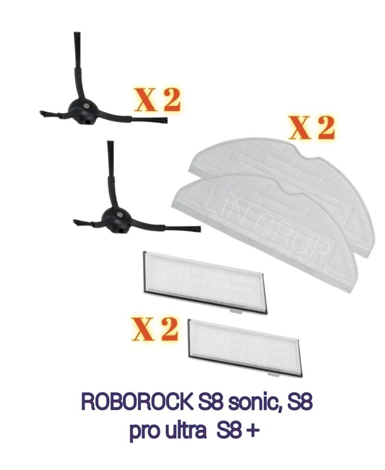 Roborock S8+ S8 sonic S8 pro ultra uyumlu yedek parça seti